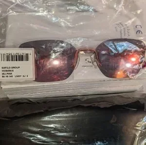 NWT Moschino Rose Gold Metal Mirrored Sunglasses Moschino Sunglasses Women main image 3